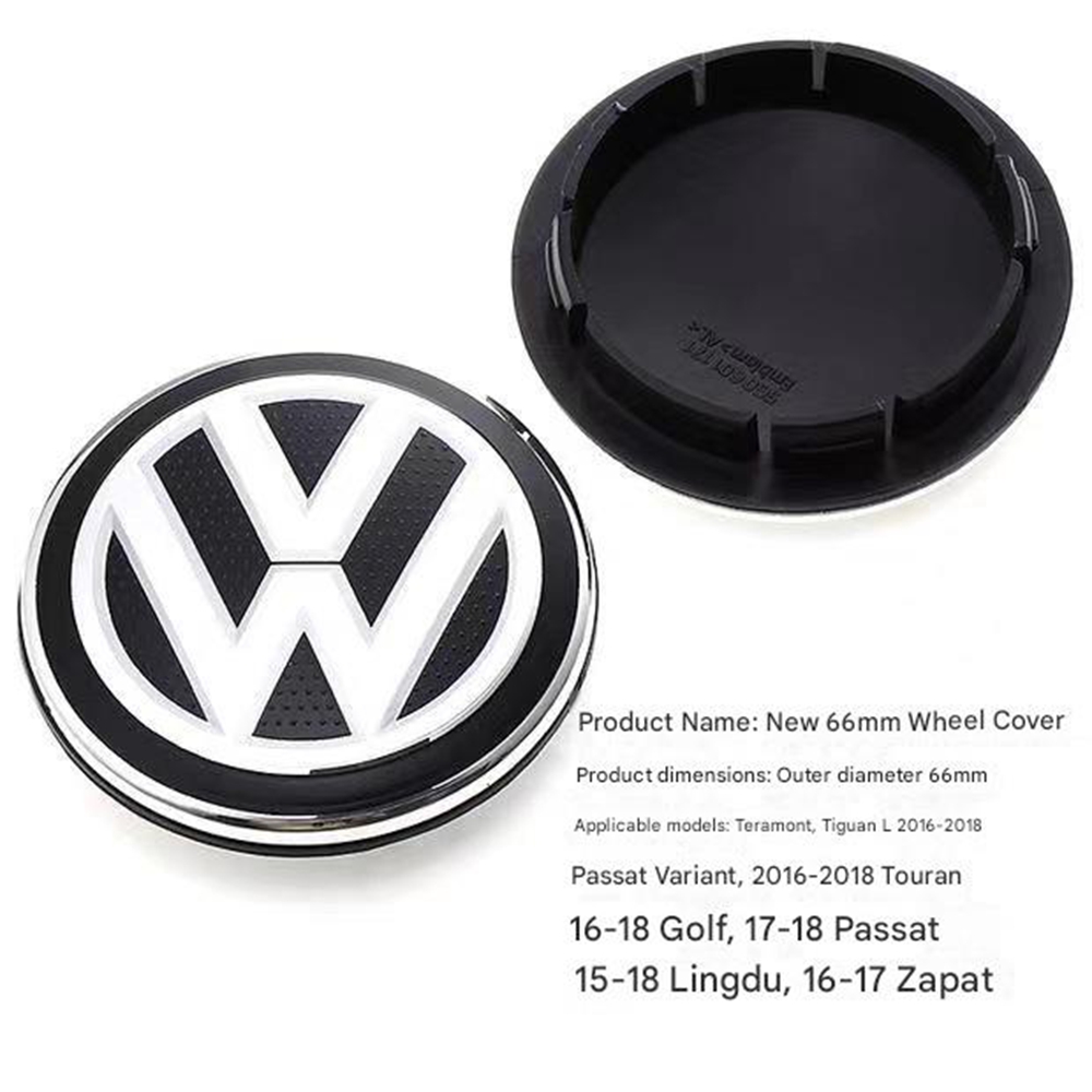 1x 66-mm-radkappe Im Reiskorn-design, Kompatibel Mit Volkswagen – Staubdichte Mittelkonsole Für Bora, Jetta, Passat, Polo, Golf – Schwarz