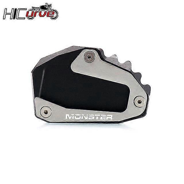 Cnc-gefräste Seitenständer-verlängerungsplatte Für Ducati 696, 795, 797, 821, 1200 Und 1200s Motorräder – Schwarz