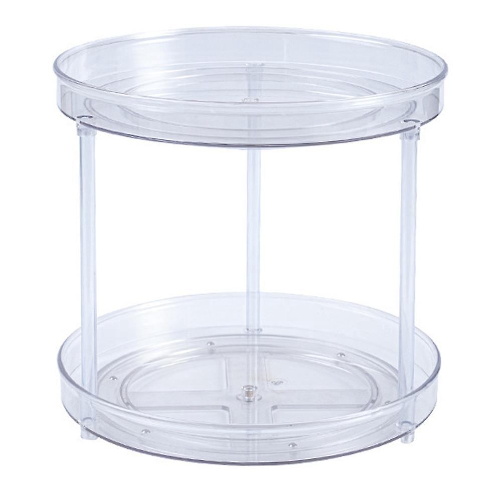 Drehbarer Organizer, Transparent, Doppellagig, 360° Drehbar, Küchengewürzregal, Make-up-halter Laz