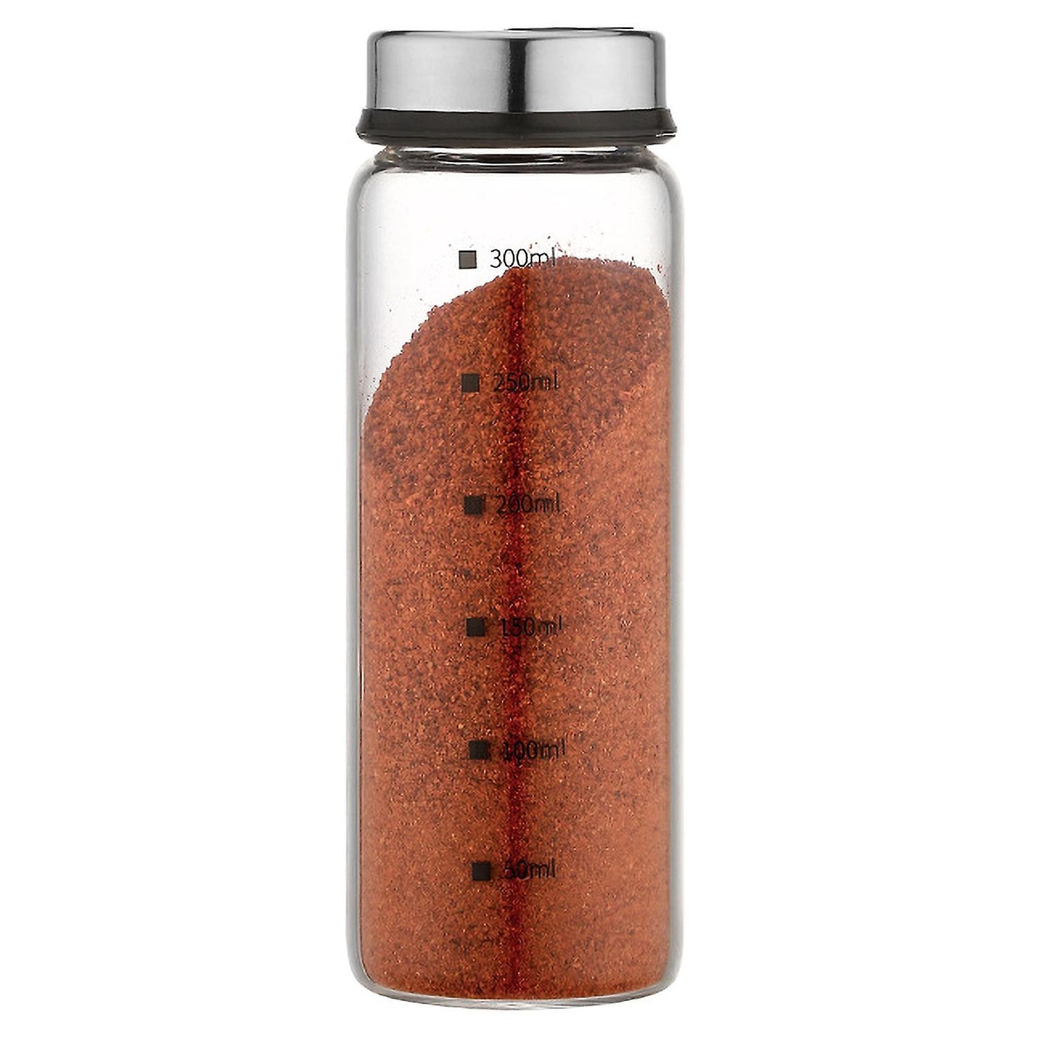 300-ml-gewürzglas Aus Glas Mit Vier Auslässen, Chilipulverglas, Küchenstreuer – 3 Ml