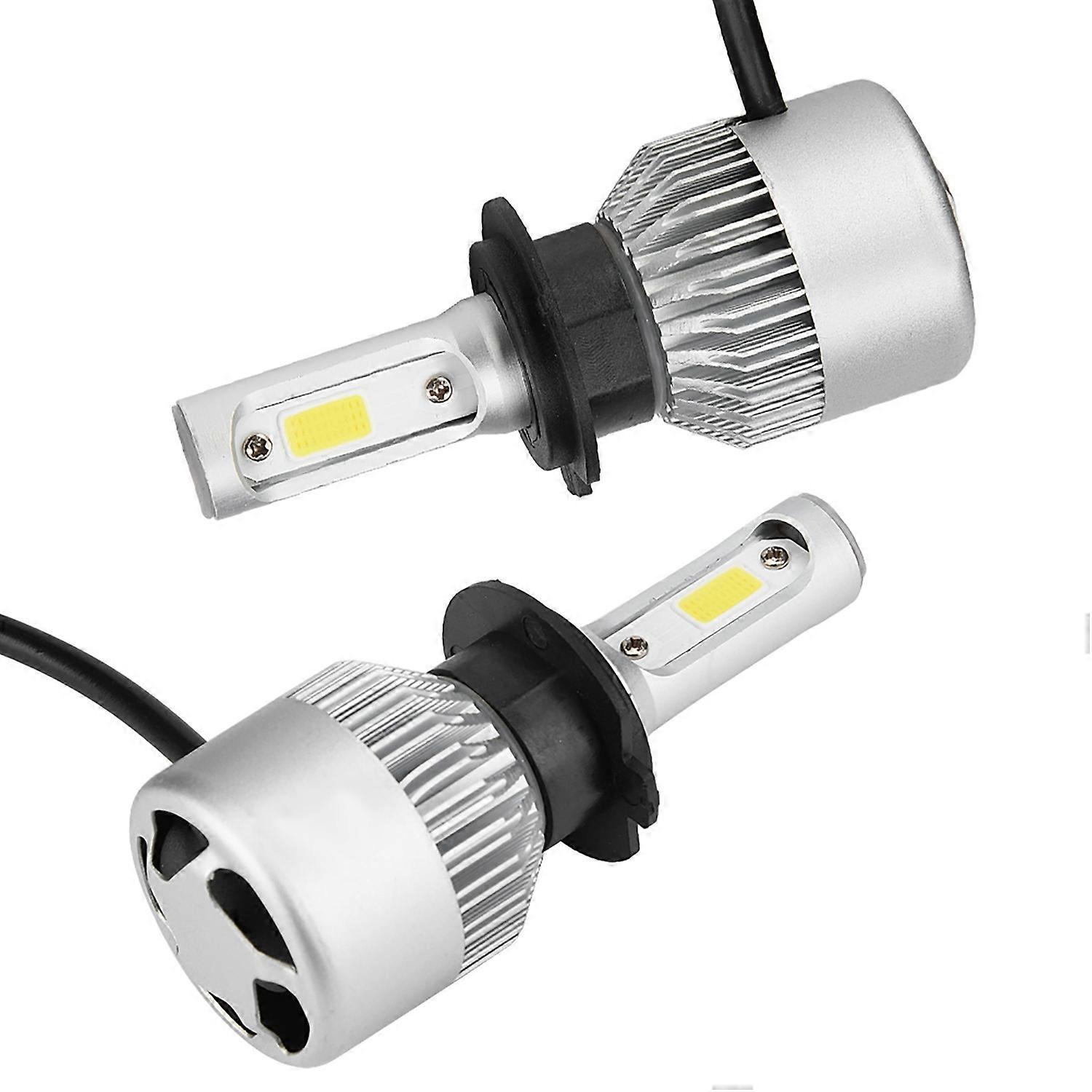 Paar H7 Led 36w 8000lm Scheinwerfer Auto Fern-/abblendlicht 6000k (silber)