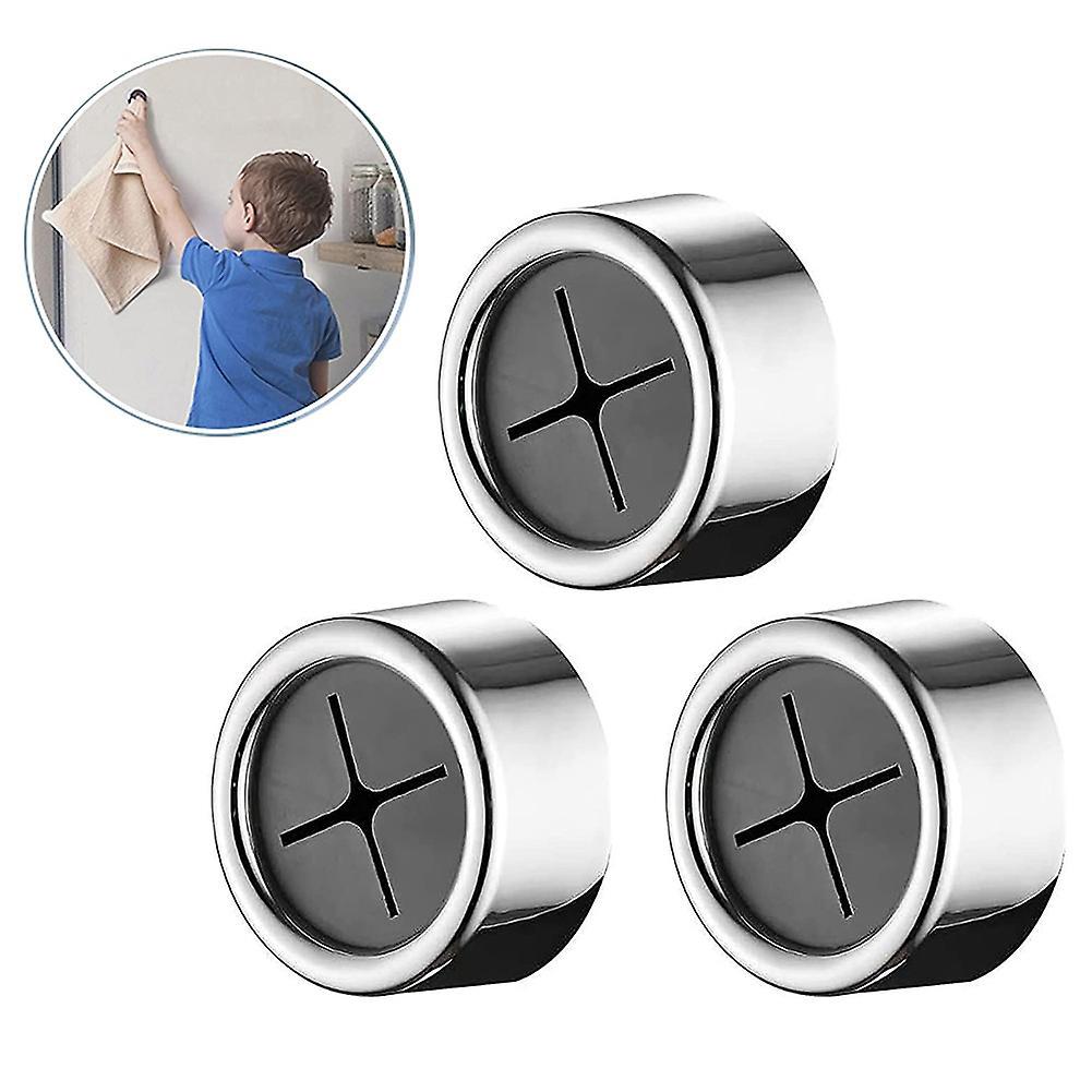 Rundes Handtuchset, 3-teilig, Selbstklebender Haken, Einfache Montage, Abs, Handtuchhalter