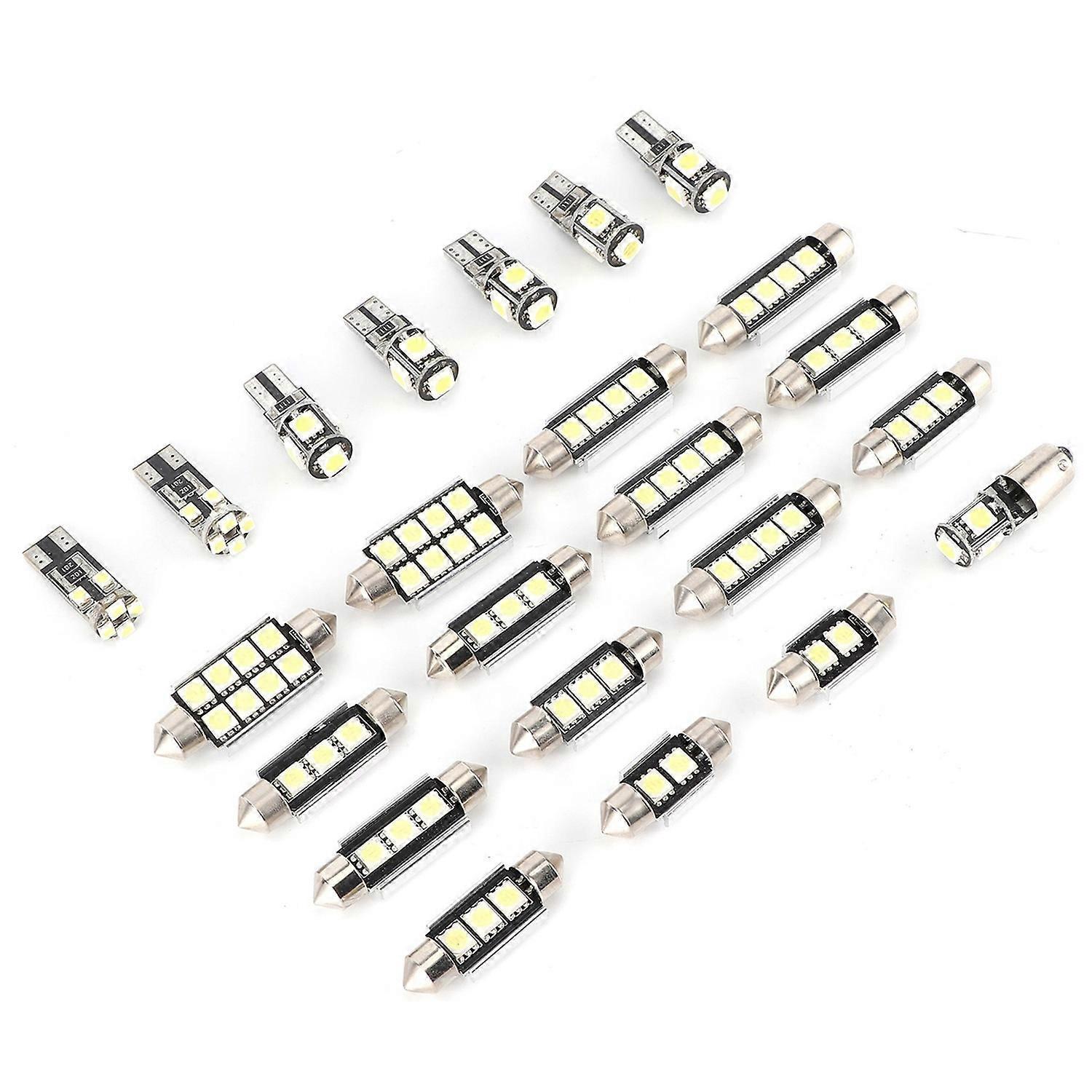 23 Stück Auto-led-glühbirnen, Weißes Licht, T10, 5 W, 5050-chip, Geringer Stromverbrauch, Für Kennzeichenbeleuchtung, Türbeleuchtung Und Innenraumbeleuchtung