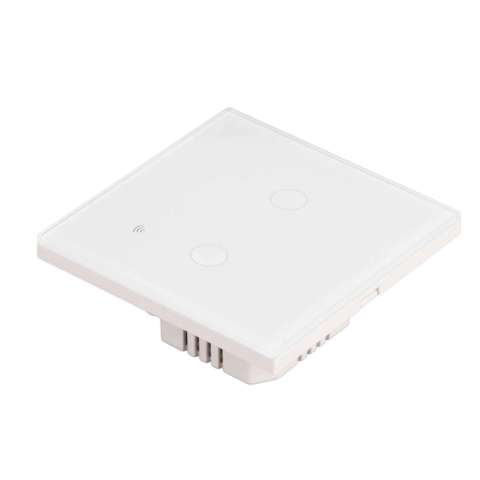 Intelligenter Schalter Mit Sprachfernbedienung Für Mehrere Benutzer, 2-fach Wlan-einzelschalter, Weiß, Ac110–240 V