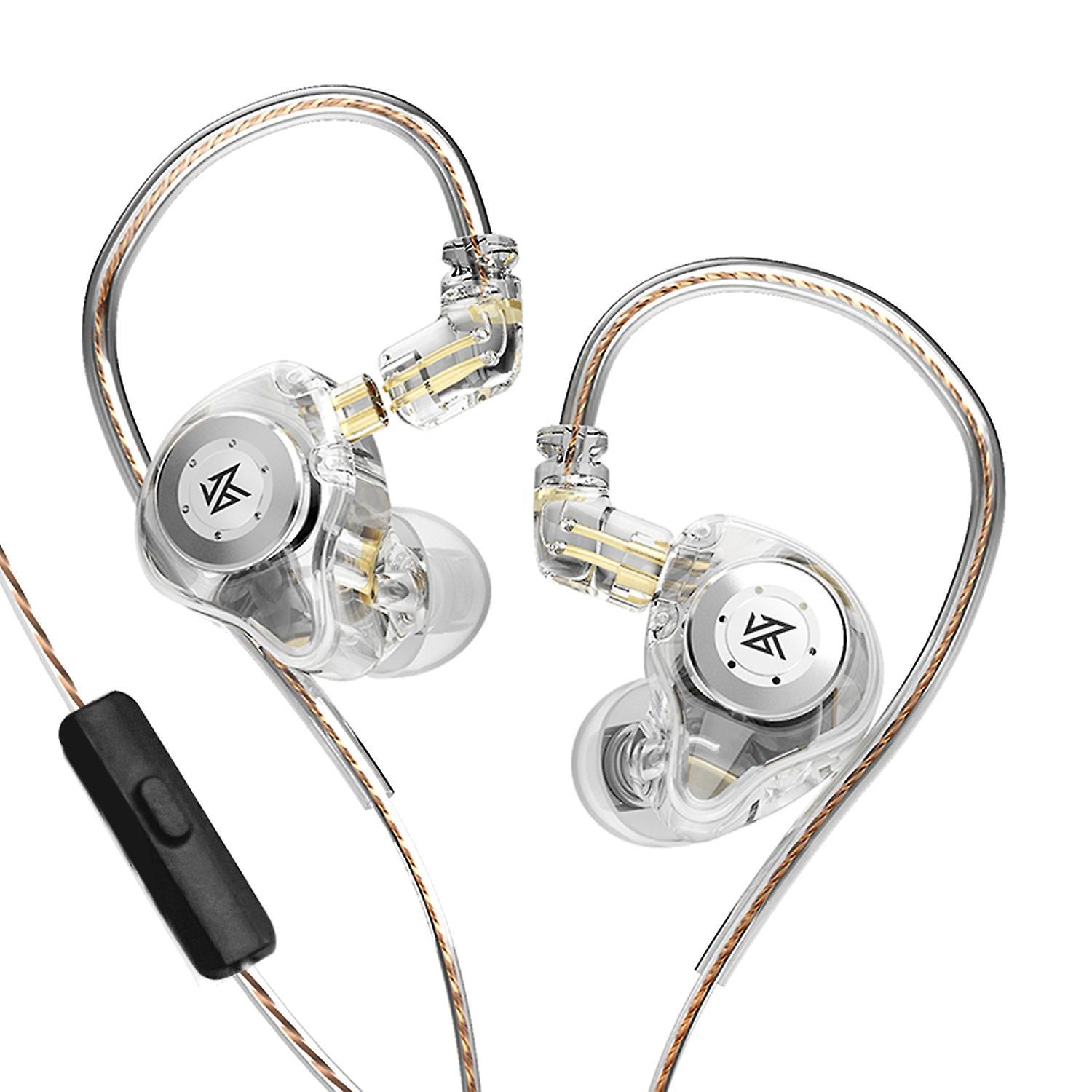 Kz Edx Pro In-ear-bühnenmonitor-kopfhörer Mit Dual-magnet-dynamikeinheit, Shock-bass-ohrhörer Mit Mikrofon – Weiß