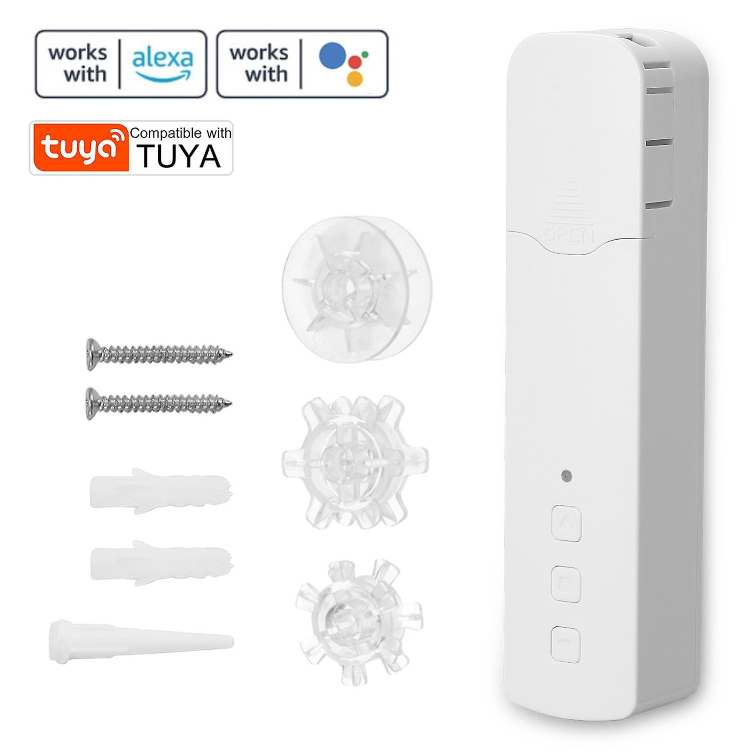 Tuya Wifi M515egwt Intelligenter Vorhangmotor Mit Zugperlen – Intelligente Lösung Für Zuhause, Haushalt, Hotel – Uk-stecker – Weiß