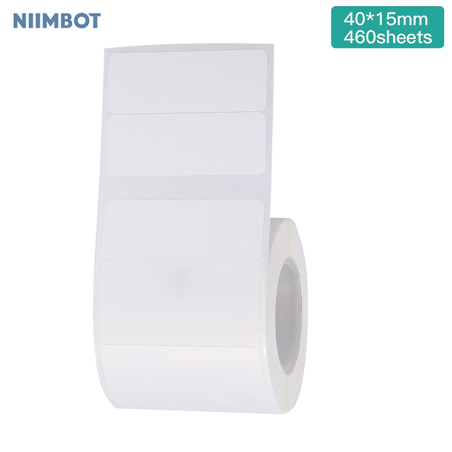 Niimbot Weißes, Unbedrucktes Thermodruckpapier Für B21 Etikettendrucker – Barcode-preis, Größe, Name – 40 X 15 Mm (460 Blatt) – Weiß