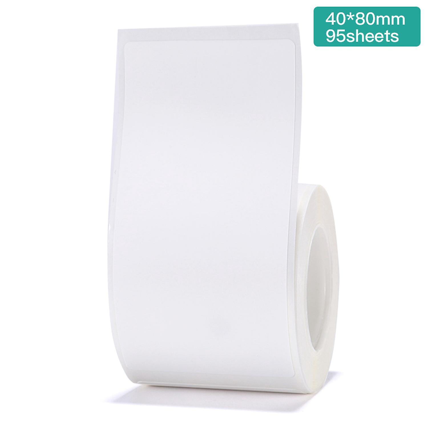 Niimbot Weißes, Unbedrucktes Thermodruckpapier Für B21 Etikettendrucker – Barcode-preis, Größe, Name – Etikett: 40 X 80 Mm (95 Blatt) – Weiß