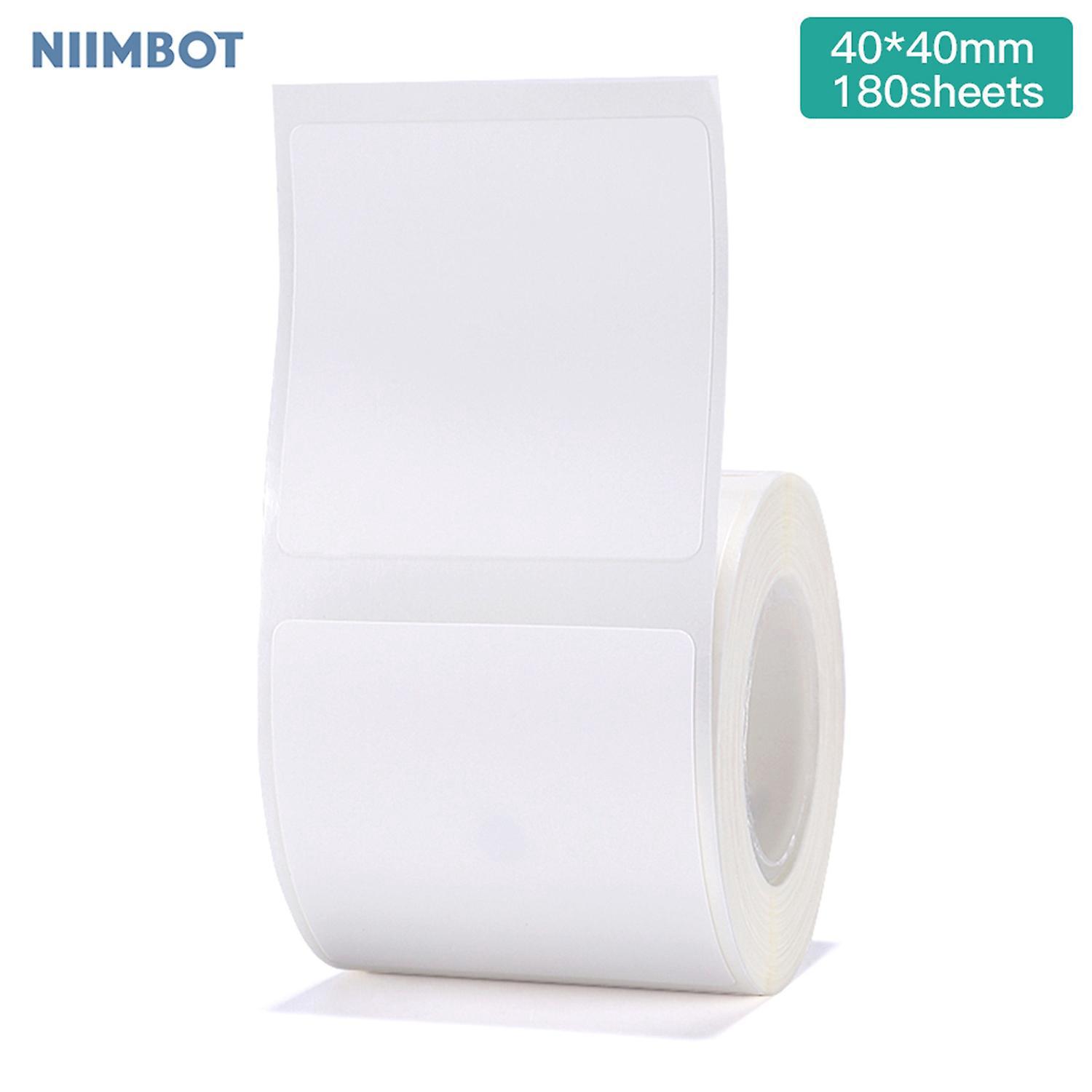 Niimbot Weißes, Unbedrucktes Thermodruckpapier Für B21 Etikettendrucker – Barcode-preis, Größe, Name – 40 X 40 Mm (180 Blatt) – Weiß