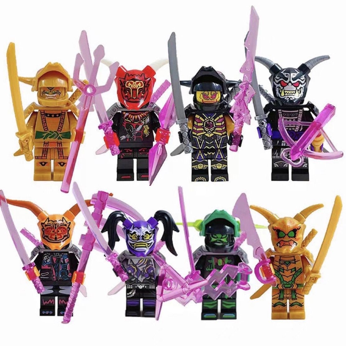 Set Mit 40 Mini-ninja-figuren, Kriegerfiguren Zum Zusammenbauen, Pädagogisches Diy-puzzlespielzeug Für Kinder, Ein Geschenk Für Jungen.