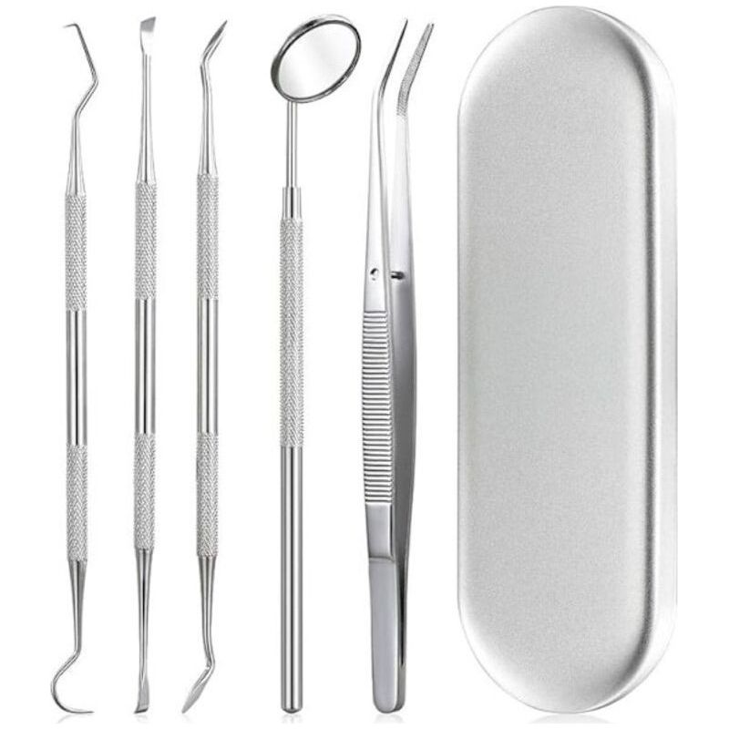Zahnhygiene-set – 5-teilig Aus Silberfarbenem Edelstahl