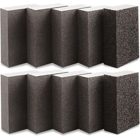 Pair 10-teiliges Schleifschwamm-set, Schleifklötze Mit Körnung 1000–1200, 70 X 100 X 25 Mm, Für Nass- Und Trockenschliff Von Holz, Metall Und Lack Geeignet, Waschbar Und Wiederverwendbar