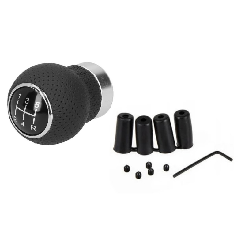 Universeller Schaltknauf – 5 Gänge – Aluminium Und Pu-leder – Adapter 8/10/11/12 Mm