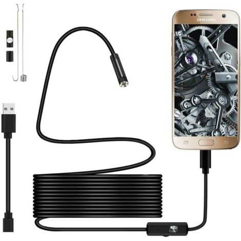 Pair 720p Usb-endoskopkamera, 5,5-mm-sonde (wasserdicht, Ip67), 3,5 M Langes, Halbstarres Kabel Mit 6 Leds, Typ-c-anschluss, Kompatibel Mit Android-otg-smartphones Und Pcs – 3,5 M Kabel