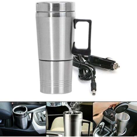 Pair 300-ml-edelstahl-wasserkocher Fürs Auto, 12-v-zigarettenanzünderstecker, Ideal Für Kaffee, Tee, Wasser Und Zum Erwärmen Von Tassen.