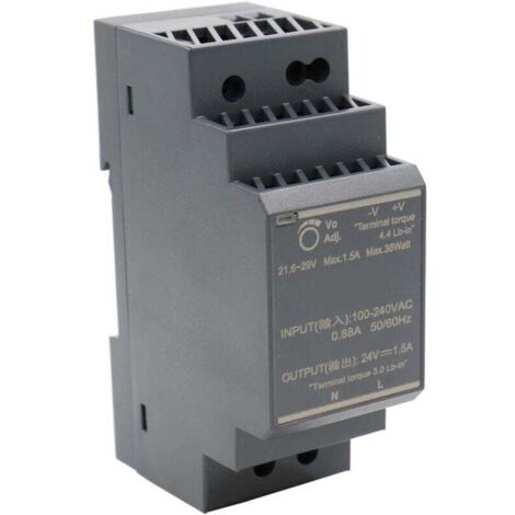 Pair 24v 1,5a 36w Din-schienen-netzteil – Einstellbare Spannung – Kurzschlussschutz – Temperaturbereich -30 Bis +70°c