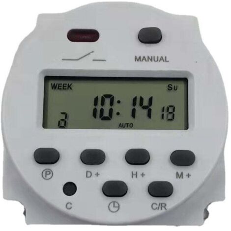 Pair Mini 12v Lcd Digitaler Wochenzeitschalter Mit Relais, Netzschalter Und Wasserdichter Abdeckung (weiß)