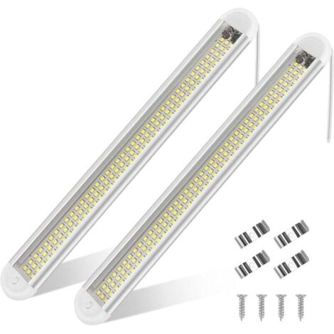 Pair 12v-85v Led-innenraumbeleuchtung, Helle Autobeleuchtung, 120 Leds Mit Schalter Für Transporter/boot (2 Stück)