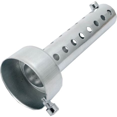 Pair 45-mm-motorradauspuffschalldämpfer, Silberfarben, 1 X Universeller Kurzer Motorradauspuffschalldämpfer Mit Prallblech Und Db-killer