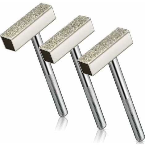 Pair 3-teiliges Abrichtscheiben-set, Tisch-diamant-abrichtwerkzeug Zum Schleifen Und Entgraten, Silber