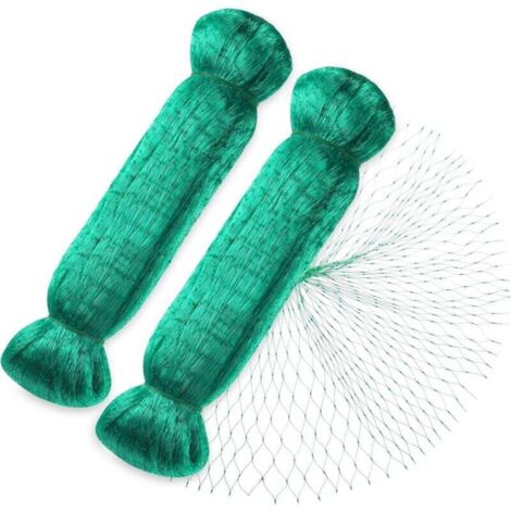 Pair Vogelschutznetz, 2 Stück À 4 X 10 M, Grün, Für Den Garten, Zum Schutz Von Pflanzen, Obst, Blumen Und Gemüse, 15 Mm Maschenweite