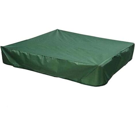 Pair Sandkastenabdeckung Mit Kordelzug, Staubdichte Sandkastenabdeckung, Schutzplane, Grün (150 X 150 Cm)