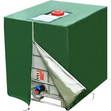 Pair Wassertankabdeckung, Plane Für 1000-liter-ibc-container, 420d Grüne Plane, Ibc-tankabdeckung, Uv-beständig, Staubdicht, Containerabdeckung, Schutzplane Für Ibc-container