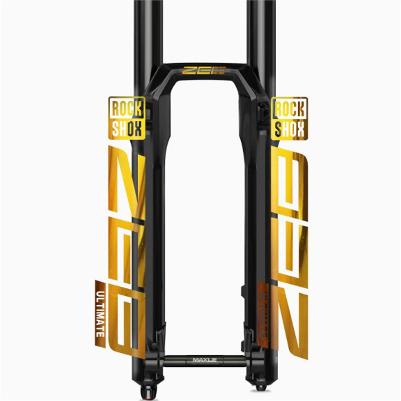 Otwoo 2021 Rockshox Zeb Ultimate Aufkleber Für Mountainbike-gabel – Stil B (glänzendes Gold)