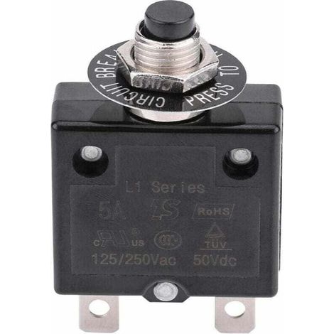 Pair 5-a-leistungsschalter Mit Optionalem Thermorückstellschalter, 125–250 V Ac, 50 V Dc, Überstromschutz-druckknopf-leistungsschalter