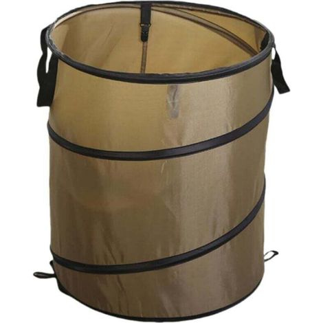 Pair Faltbarer Mülleimer, Tragbarer Mülleimer, Pop-up-mülleimer, Faltbarer Camping-mülleimer, Recycling-mülleimer Für Kleidung Und Spielzeug (braun)