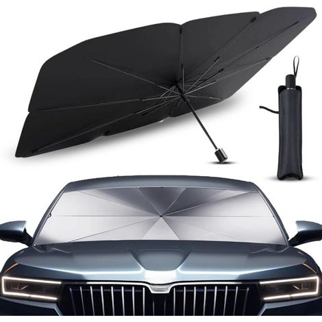 Pair Sonnenschutzblende Für Die Frontscheibe Von Pkw Und Suvs. Uv-beständig, Mit 360° Drehbarer Achse Und Titanbeschichtung (1140 X 80 Cm).