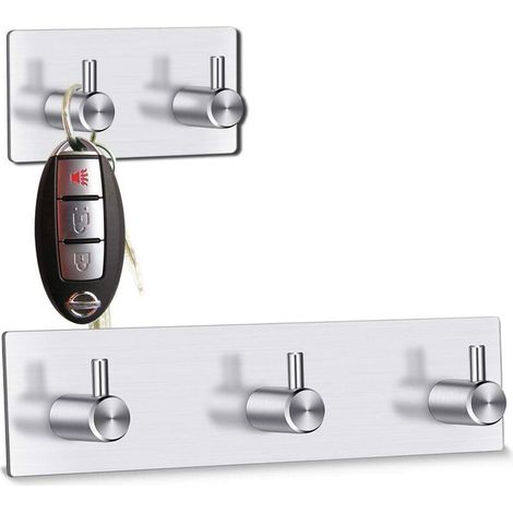 Pair Handtuchhaken Fürs Badezimmer, Selbstklebende Edelstahlhaken, Garderobenständer, Küchenhandtuchhalter, Badezimmer, Kleiderschrank, Bürotür