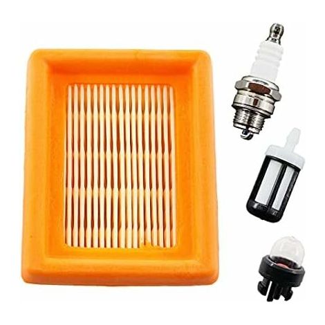 Pair Luftfilter- Und Zündkerzensatz Für Stihl Fs120, Fs200, Fs250, Fs300, Fs350, Fs400, Fs450, Fs480, Bt120, Bt121, Bt130 Freischneider.-inhhub