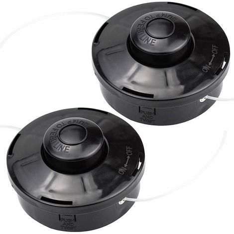 Pair 2er-pack Universal-nylon-freischneiderkopf, Ersatzspule, Trimmerkopf M10 X 1,25 Für Benzin-freischneider – Inhhub