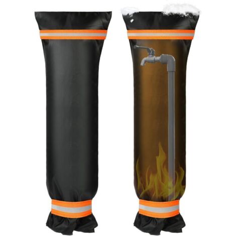 Pair Gartenhahn-abdeckung, Frostsichere Abdeckung Mit Reflektorstreifen, Wasserdichte Gartenhahn-abdeckung Zum Schutz Vor Winterfrost, 64 X 26 Cm