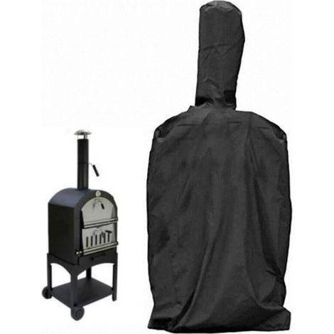 Pair Pizzaofen-abdeckung Für Den Außenbereich, Schutzhülle Für Grill Mit Kordelzug, Wasserdicht, Wetterfest, Schwarz, 160 X 37 X 50 Cm
