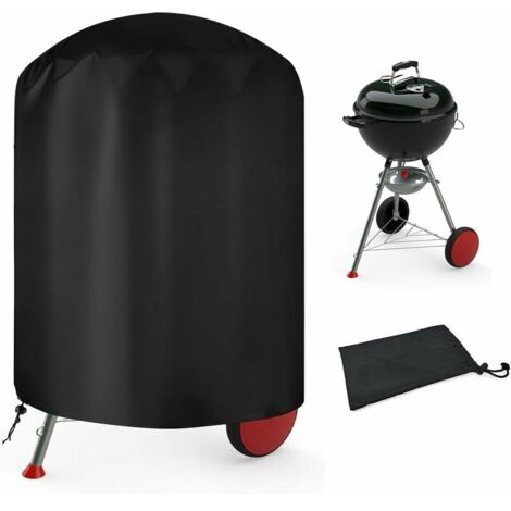Pair Runde Grillabdeckung Für Den Außenbereich, Grillschutzplane, 210d Oxford-gewebe, 77 X 72 Cm