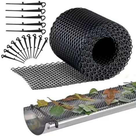Pair Kunststoff-dachrinnenabdeckung, 18 Cm X 8 M, Robuster Gitter-dachrinnenschutz, Laubfilter, (18 Cm X 8 M)