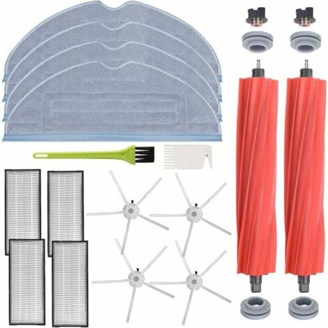 Pair Zubehör Für Den Roborock S7 Maxv Ultra / S7 Maxv / S7 Plus / S7 Max / S7 / S7 Pro Ultra Roboter (4 Wischmopps + 2 Hauptbürsten + 4 Seitenbürsten + 4 Filter + 2 Reinigungsbürsten)