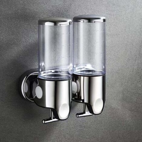 Pair 1000-ml-wandseifenspender, Wandseifenspender Für Badezimmer, Duschgel, Shampoo Und Spülung Für Badezimmer, Küche, Hotel (transparent)