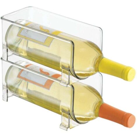 Pair Flaschenregal (2er-set) – Stapelbarer Flaschenhalter Aus Kunststoff Für Wein, Limonade Oder Andere Getränke – Modernes Weinregal Für 1 Flasche – Transparent