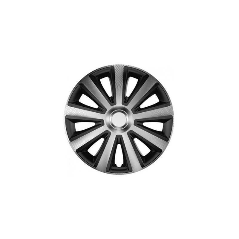 Radkappen Versaco Carbon Aviator Silber/schwarz - 15''