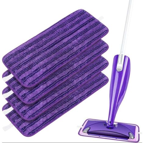 Pair 4er-pack Wiederverwendbare Tücher Für Swiffer Wetjet, Mikrofaser-wischmopp-pads, Ersatz-wischmopp-pads Zum Reinigen Von Trockenen Und Nassen Böden, Violett