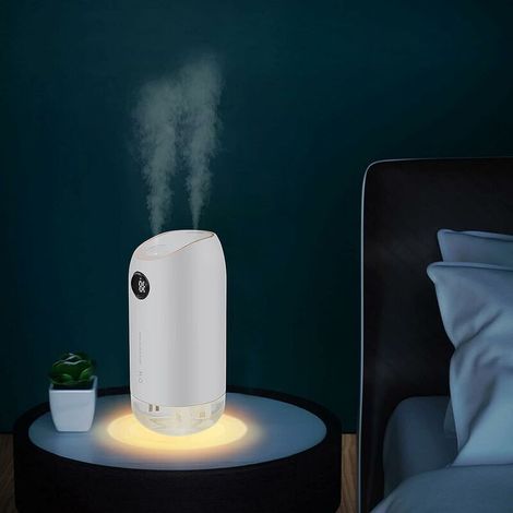 Pair 500-ml-luftbefeuchter, 23 Db Leiser Ultraschall-luftbefeuchter Für Babys, Automatischer Abschalt-luftbefeuchter Für Zuhause, Für Schlafzimmer, Büro, Yoga (weiß)