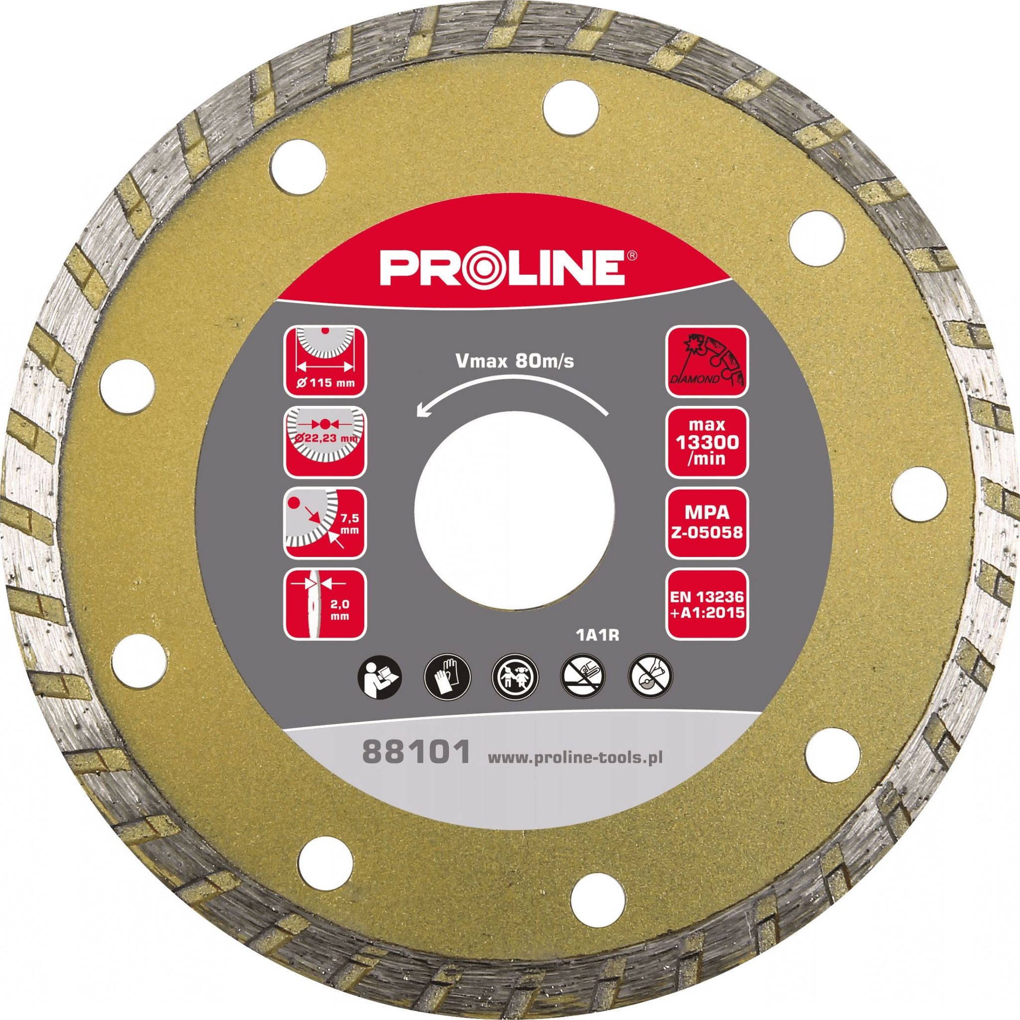 Trennscheibe No-name Turbo 230x2.8x7.5x22.23 Diamant 23 Cm