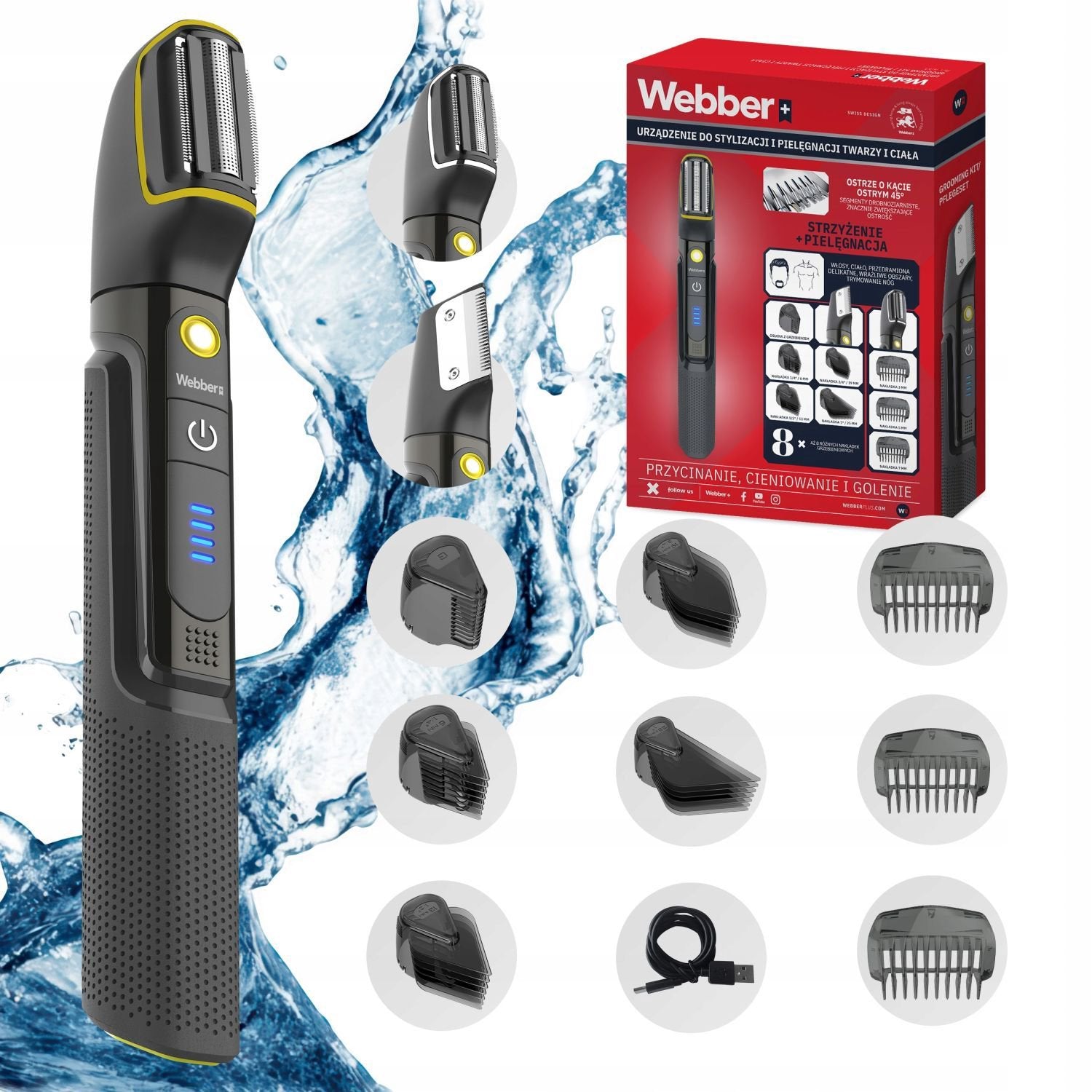 Mens 8 In 1 Cordless Trimmer Face Body Wet Dry 218406860 218406860 218406860