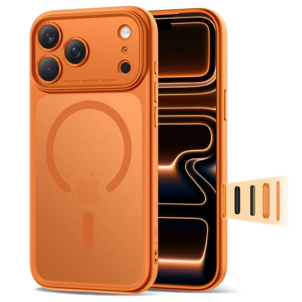 Magpeak Magsafe Cc Schutzhülle Für Iphone 17 Pro Max – Mattes Orange