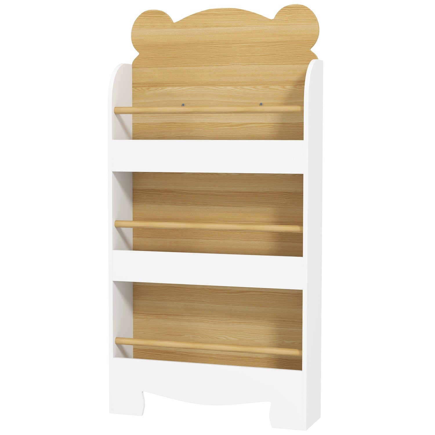 Bucherregal Fur Kinder Kinderregal Mit 3 Ablagen Aufbewahrungsregal Aus Holz 55x15x110cm Wei 215666607 215666607