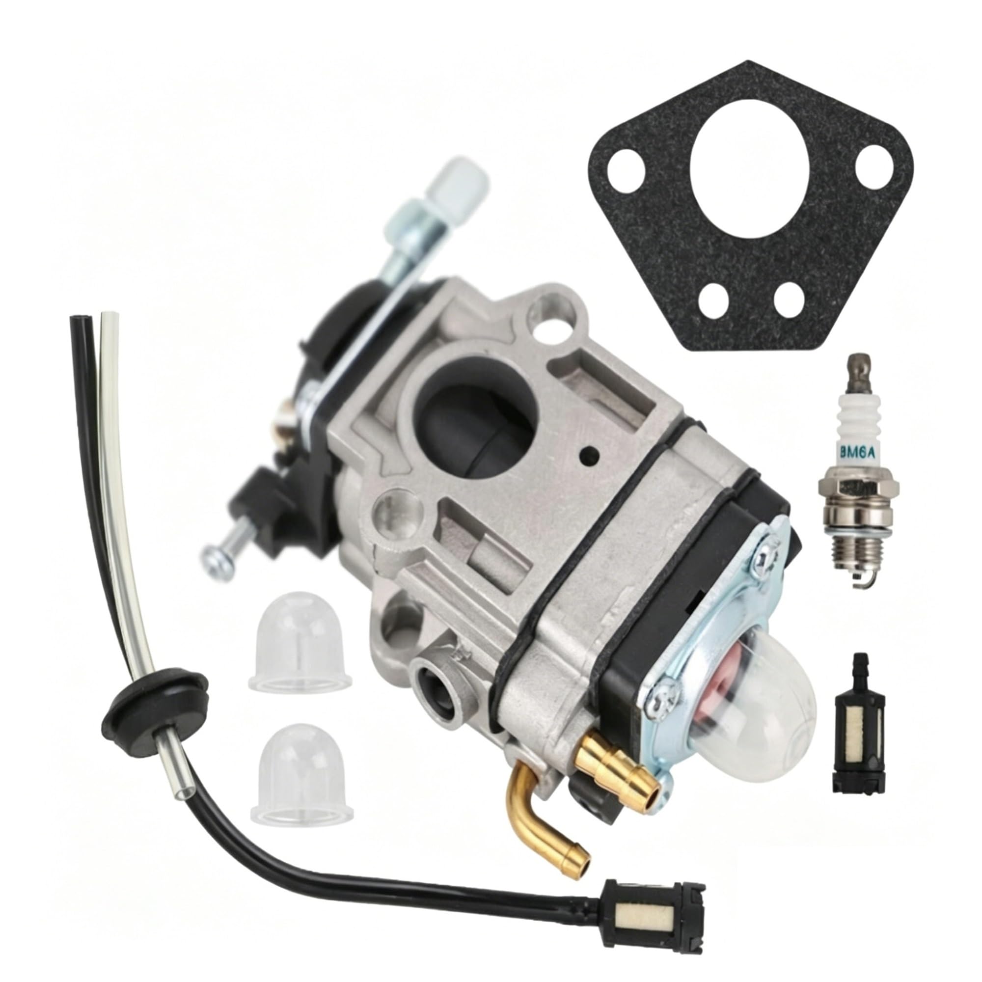 Vergaser- Und Zündkerzensatz Für Freischneider/trimmer 40-5 (4-takt-motor) – Universelle Ersatzteile Und Zubehör (7-teiliges Set)