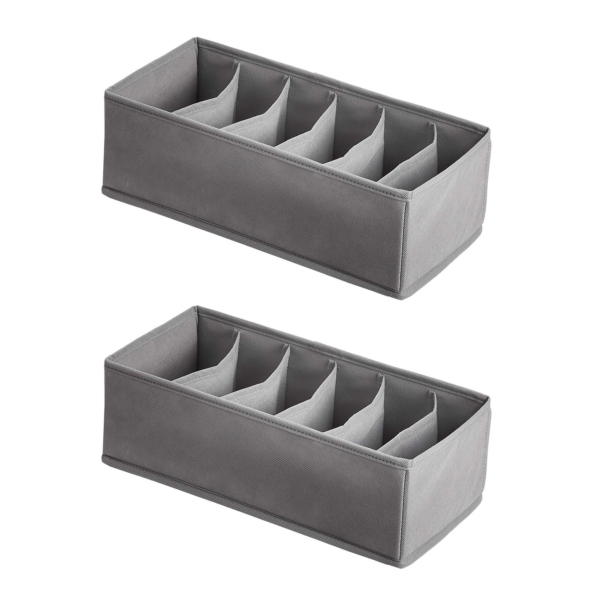 Kleiderschrank-schubladeneinsätze (2er-set) – Grau. Ideal Zum Organisieren Von Kleidung Ordentlich Und Ansprechend.